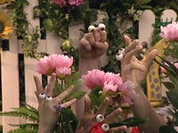 Oobi and Kako as flowers
