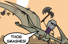 Tarquin, disguised as Thog, decides to solo the Order.