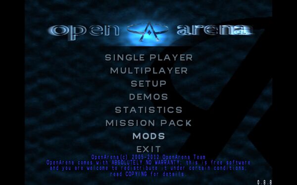 Esc menu. Quake 3 Multiplayer menu. Открыл игровое меню ESC. Blue Singleplayer and Multiplayer buttons. Vertical third Tech Demo.