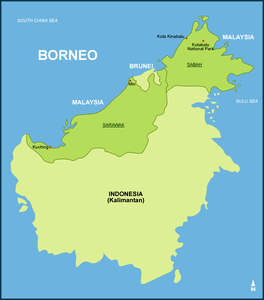 Island of Borneo (from http://www.malaysia-maps.com/malaysia-states-map.htm)