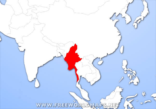 where is myanmar located