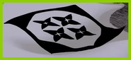 Roarius' dojo symbol on the back of his vest.