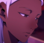 A close-up of Alzien's face during Phantom Fever.