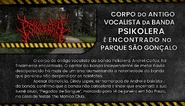 Notícia sobre o desaparecimento de Andrei e a descoberta de seu corpo