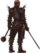 Ana com Espada e Maça de costas