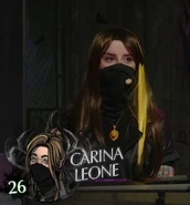 Gabi fazendo cosplay de Carina Leone em Calamidade
