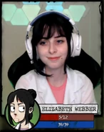 Gabi fazendo cosplay de Elizabeth Webber em O Segredo na Floresta