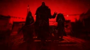 Alvira e Vampiros chegando no circo