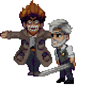 Sprite de Veríssimo finalizando Calisto em Enigma do Medo