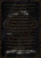 Última página do Grimório da Calamidade, encontrada dentro do espelho flutuante