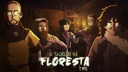 Equipe E na capa do 11º episódio de O Segredo na Floresta