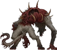 Nidere em modo de caça de costas em Quarentena