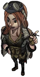 Miniatura Erin com casaco do Tristan em Desconjuração