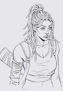 Lineart do Portrait completo de Kemi, por Kael