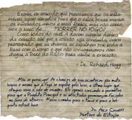 Notas de Alice e do Dr. Richard Hegg