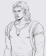 Lineart do Portrait completo de Aguiar, por Kael