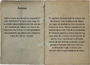Páginas do Livro "Os Governadores do Coliseu" sobre Aeneas