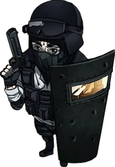 Miniatura Jason Bloom em combate em Calamidade