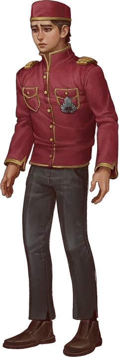 Arte Funcionario do Hotel em Hexatombe