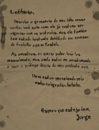 Carta de Jorge para Lethicia