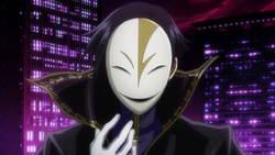 Lucifer from Maschera Lament of a Fallen Beast about to remove his mask - S01E02 - m18 s45