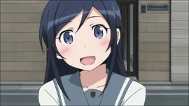 Ayase acting like Ayaka in Kirino's front door - S02E02 - m20 s33