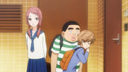 Young Makoto laughing at Takeo