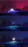 Ori storyboard for Ori and the Will of the Wisps final cutscene by Iris Muddy