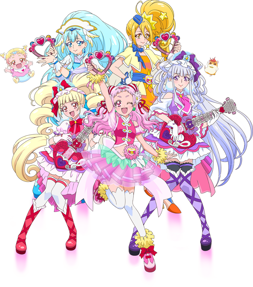 Hana Nono/Cure Yell - Katrina Rayburn/Cure Bella Saaya Yakushiji/Cure Ange