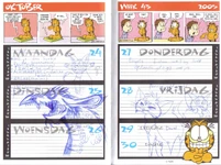 Random school dairy scan showing a sketch of Daved. (Lionking.fanart.org upload, February 9, 2006)