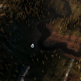 A small snippet of the in-game 3D map