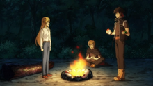 Orphen's camp in Fenrir Forest