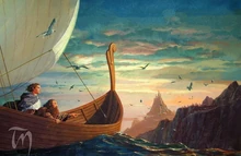 Legolas ve Gimli Valinor'a yelken açıyor, Ted Nasmith