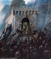 John Howe - The Charge of the Rohirrim at Helm's Deep