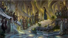 Beren ve Luthien Thingol'un sarayında (DonatoArts)