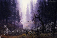 Ork Birliği Brethil'de Pusuya Düştü (Ted Nasmith)
