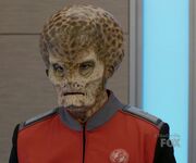 Lieutenant Dann works in  on the Orville.