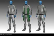 Scientist Darulio ("Blue Alien") concepts