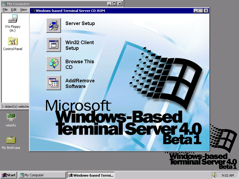 Windows NT 4.0 Terminal Server Edition Build 307.1 Operating System