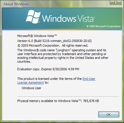 Windows On Windows on X: Windows Vista build 5219, a.k.a. September 2005  Community Technology Preview, was released on 13th September 2005. It  introduced updated Windows games - including Solitaire & FreeCell 