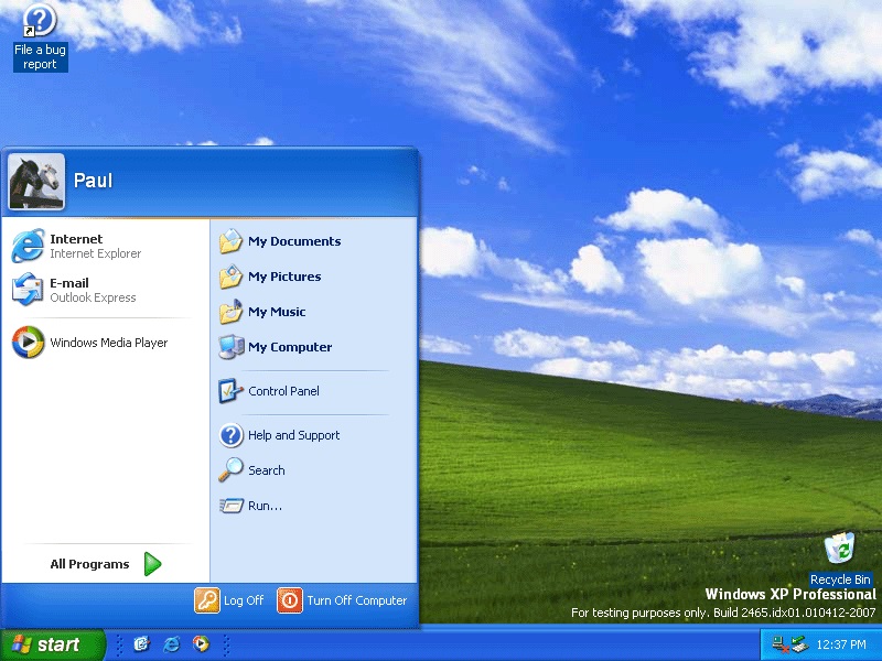 Windows XP Beta .1 on tynker Project by Optimal Pride