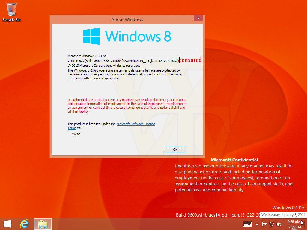 Windows:8.1:9600.16581:winblues14 gdr lean | Operating