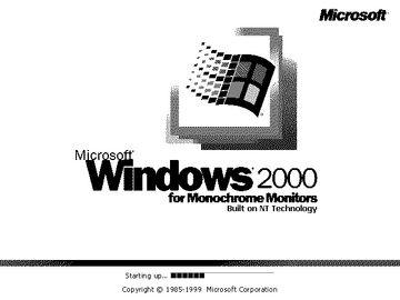 Windows 2000 for Monochrome Monitors | OS Mockups Wiki | Fandom