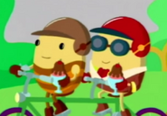 Egbert and Leo with ice cream sundaes