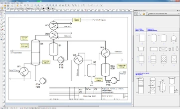 Eine mit RI-CAD™ gezeichnete Destillationsapparatur