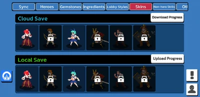 CloudSave Skin tab