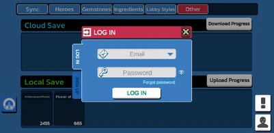 Cloud Save Login