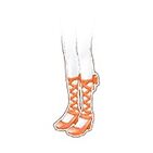 Orange Ribbon Shoes