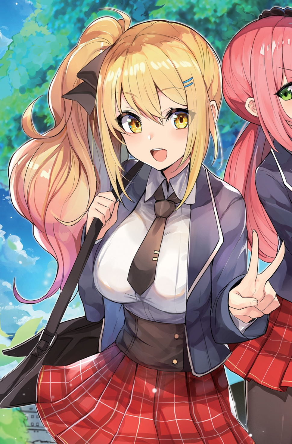 long hair, blonde, anime, anime girls, Otome Game Sekai wa Mob ni