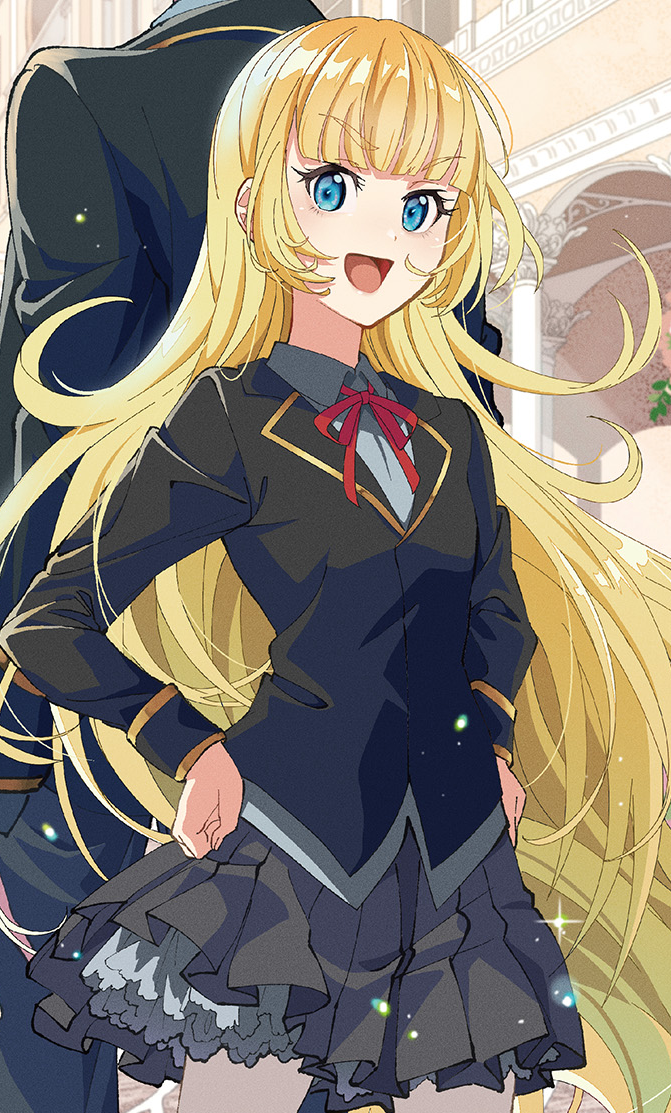 long hair, blonde, anime, anime girls, Otome Game Sekai wa Mob ni